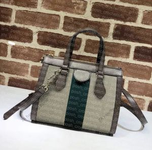 Borsa tote Zippy alla moda con finiture e cinghie in vera pelle Borse per borse da donna Tela rivestita ad incastro