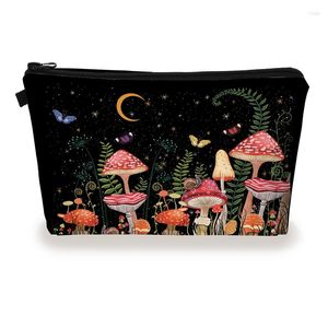 Cosmetic Bags Korean Version Makeup Pouch Waterproof Pretty Zip Handbag Cute Print Bag Women's Personality Colorful Storage