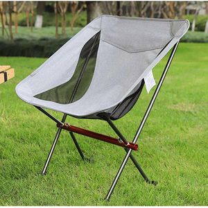Camp Furniture Lightweight Folding Camping Chair Outdoor Moon Collapsible Foot Stool For Hiking Picnic Fishing Chairs Portable Seat Tools