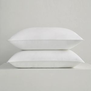 Kudde Bidekanu Original Goose Feather Bed Pillows White Soft Neck Sleeping Pillows 100% Cotton Cover 50x70 cm från Kina 231129