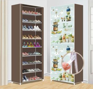 Aufbewahrung 410 Layers Schuh Rack Schuhbügel Stoffkleid Organisation Sneaker Box Home Shoes Storage Organisation Garderobe Aufbewahrung