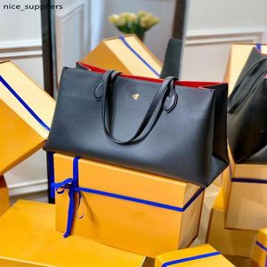 new high quality fashion bag M57345 LOCKME SHOPPER handbag with turn lock supple calf leather shoulder bag ladies casual shopping 268J