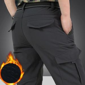 Calças masculinas inverno tático caminhadas à prova dwaterproof água calças de lã homens militar casca macia casual estiramento calças de escalada ao ar livre 231128