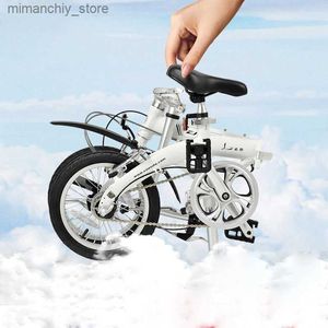 Bikes 14 inch Folding bicyc ladies ultra-light adult portab to work adults ma light adult small variab speed bicycs Q231129