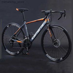 Bikes 700c Aluminum Alloy Road Bike 14/16 Speed Frame Gravel Racing Bicyc For Adults Doub Disc Brake MTB Racing Road Bicyc Q231129