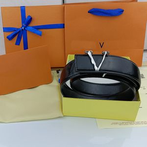 cinturão de grito de luxo belts clássico pino letra de fivela v cintos de ouro e prata fivela listrada largura casual 3,8cm tamanho 105-125cm de moda versátil nice