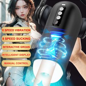 Brinquedo sexual massageador automático masculino pênis boquete vibrador máquina de sucção a vácuo vagina pusssy cup brinquedos para homens