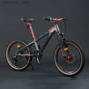 Cyklar 20 tum barn Mountain Bike Aluminium Alloy 8 Speed ​​Student Disc Brake Cross Country Mountain Bicyc For Kid Q231129