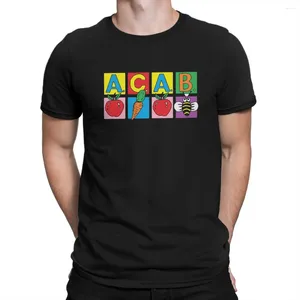 メンズTシャツlgbtqゲイプライドTシャツacabキッズクラシックポリエステルシャツ特大の男性服印刷トレンディ