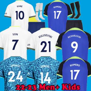 Kane Son 22 23 Richarlison Soccer Jersey Kulusevski Hojbjerg Spence Perisic Udogie 2022 2023 Lucas Romero Bissouma Kit Spurs