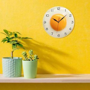 Duvar saatleri saat haşlanmış yumurta şekli ev ofis için dekoratif akrilik 30x30x5cm