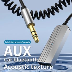 Receptor de carro Bluetooth 5.2 5.0 Estéreo Wireless USB a 3,5 mm Jack aux Audio adaptador de música microfone HandsFree Call for Car Kit