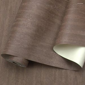 Duvar Kağıtları Koyu Kahve Duvar Kağıdı Oturma Odası Yatak Odası Arka Plan Duvar Kağıdı PVC Su Geçirmez El Koridor Restorant Saf Renk