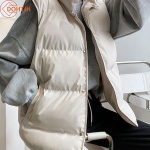 Parkas Winter Windproof 6 Colors Soid Cotton Casual Vests Women Fashion Single Breasted Warm Short Coat Women's Outdoor Sport Jackets