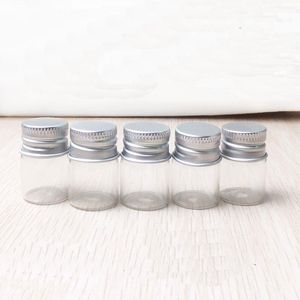 5ML Clear Glass Bottles Message Wishing Candy Makeup Cosmetic Sample Bottles Jar Essential Oils Vial Container With Aluminium Screw Cap Bnph