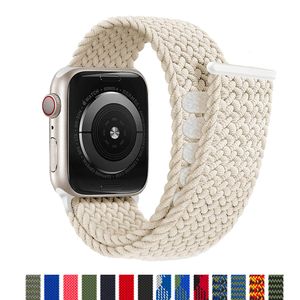Masowe pasek do Apple Watch Band 45 mm 44 mm 42 mm 49 mm nylonowy elastyczna brzeg solo Bracelet Iwatch Series 3 SE 6 7 8 Ultra