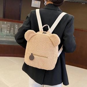 School Bags Bear Backpacks Portable Children Travel Shopping Rucksacks Women's Cute Shaped Shoulder Plush Lovely Toddler Backpack