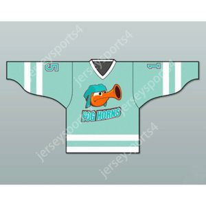 Personalizado VERDE RILEY 15 FOGHORNS HÓQUEI JERSEY NOVO Top Costurado S-M-L-XL-XXL-3XL-4XL-5XL-6XL