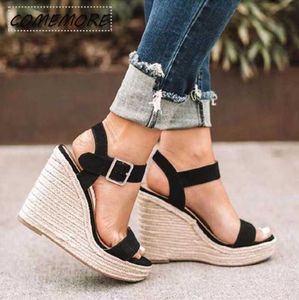 Sandali Donna Estate Farfalla Nodo Solido Nero Sandali open toe Piattaforma moda Tacchi alti Scarpe con zeppa Caviglia Bowtie Scarpe eleganti 35 ~ 42 J230428