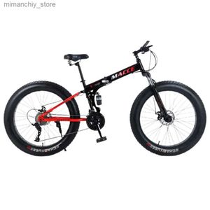 Bisikletler 24 26 inç Yetişkin Bicyc Fold Snowy Ground Bisiklet Unisex Yüksek Yüz Değer Kros 21 24 Hız Disk Fren Q231129