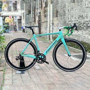 Bici da strada Telaio in fibra di carbonio 700C Racing C-brake 18 velocità Bicyc Set di ruote in lega di alluminio per pendolarismo Allenamento Spedizione gratuita Q231129