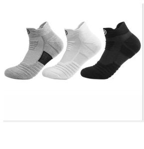 Elite Basketball Socks Men's Short Boat Socks Thickened Towel Bottom Sweat Breathing Outdoor Running Towel Sports Socks