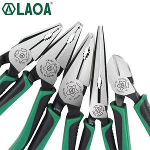 Tang 1pcs LAOA CRMO Combination Pliers Long Nose Plier Fishing Pliers Wire Cutter Stripping American Type Tools For Electrician