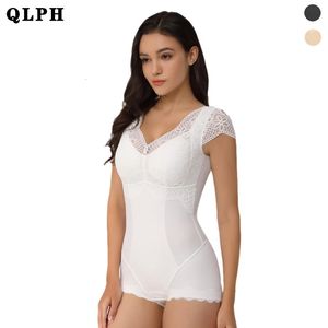 Arm Shaper Women Shapewear Bodysuit Build In Bh Bod Sexig spetstoppar Flatbuk Slimm midja Postpartum Forming Clothes Hip Lifter 231129