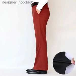 Men's Pants Fashion Leisure Mens Flared Leg Trousers High Waist Long Flare Pants for Men Bootcut s Bell Bottom Korean Pants Men A275 L231129