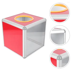 Gift Wrap Box Donation Raffle Transparent Case Meeting Multi Ballot Function Cubic Suggestion Drawing Accessory Clear Business