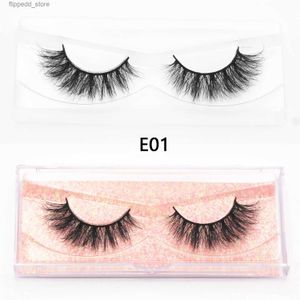 Cílios postiços KEKEBAICHA Cílios naturais Glam Lashes 3D Mink Lashes 100% livre de crueldade Real Mink Fur Cílios postiços Maquiagem Lashes E01 Q231129