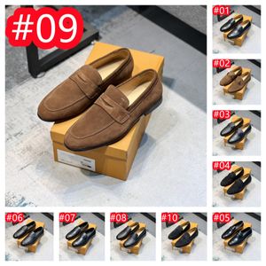 21 Model Winter Suede Leather Casual Slip On Shoes Designer Men Loafers Moccasins Mocassin Homme Mocasines Hombre Autumn Men's Slip-ons Anti-Skid Big Size 38-45