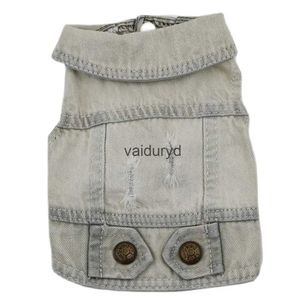 Vestuário para cães Cães e gatos Jeans et Denim Casacos Buracos Design Pet Filhote de Cachorro Colete Primavera / Verão 1 Coloursvaiduryd