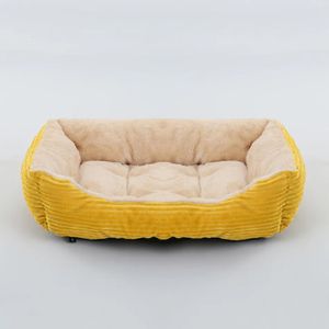 kennels pens Pet Cat Dog Bed Cozy Square Plush Kennel Puppy Sofa Bed Small Large Dog Sleep Pad Portable Pet Bed Nest Pet Supplies Accessories 231129