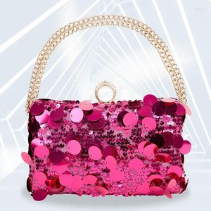 Evening Bags Sequin Bag Women Handbag Pearl Chain High Quality Large Capacity Clutch