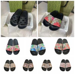 Designer Slipper Brand Men Women Sandals G Blooms Geranium Tiger Snake Bee Print Foam Rubber Sandals size 35-45