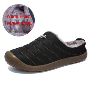 Plush Fotwear Men Winter Slippers Big Size 48 47 Indoor Men's Mules Shoes Unisex Bedroom Slides Waterproof Male Slipper 7fab 's