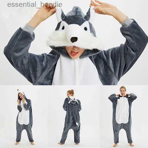 Kvinnors sömn lounge djur vuxen kigurumi enhörning katt onesie pajama panda varg lejon kommer jumpsuit jul anime onesies kvinnor nattkläder l231129