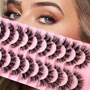 Falsche Wimpern NEU 10 Paar Nerz-Wimpern 3D Flauschige Nerz-Falsche Wimpern Natürliche Vollstreifen-Transparentband-Wimpern Cilios Unsichtbare Band-Wimpern Q231129