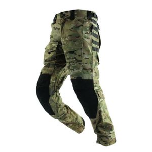 Pantaloni Pantaloni cargo da uomo Pantaloni tattici stile militare dell'esercito Maschio Camo Jogger Plus Size Cotone Molti pantaloni tascabili da uomo mimetici verdi