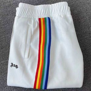 Designer mens pants letter printing trousers fashion rainbow jogging stripes drawstring slacks men outdoor sweatpants