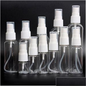 Bottiglia di profumo per bottiglia 10 20 30 50 60 80 100 ml Spray per animali domestici in plastica Set per la cura della pelle Pacchetto Bottiglie di alcol Consegna a goccia Salute Bellezza Dhsnv