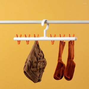 Hangers 360° Rotatable Windproof Multifunctional Hanger Removable Clothespin Strong Grip Cloth Socks Underwear Scarf Storage Drain Rack