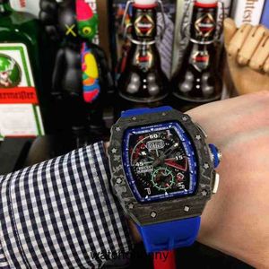 Projektant Ri Mliles Luksusowe zegarki zegarki Męskie zegarek mechaniczny Richa Milles RM11-03 W pełni automatyczny ruch Sapphire Mirror Guma Zegarek Wat Zum9