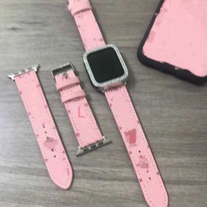 Luxus-Uhrenarmbänder kompatibel mit Apple Watch Band 38 mm 40 mm 41 mm 42 mm 44 mm 45 mm G Designer Retro Flower Leather Band Strap Classic Bands Buckle SE 7/6/5/4/3/2/1