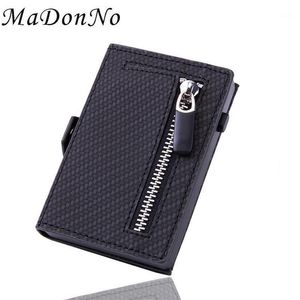 RFID Carbonfaser Männer Brieftasche Münzhalter Geldbeutel Männliche Billfold Thin Mini Slim Ridge Man Magic Black Vollet Walet Wallets12585