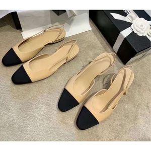 10adesigner sandalet moda topuklu bale bale daireleri merhem slingback topuklar gelinlik ayakkabıları bahar sonbahar ofis yuvarlak düz iş elbise ayakkabıları yüksek kalite