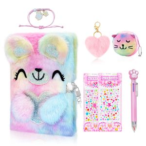 Notepads Cute Bear Diary With Padlock Lock For Girls A5 Secret Notebook And Journal School Stationery Notepad Memo Pads Note Book Gifts 231128