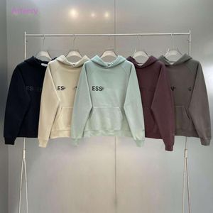 Mens Designer Clothes Sweater Sweatshirt Hoodies Double Thread High Street Loose Chest Silicone Letter Hooded Plush Sweaters Top Hoody For Man