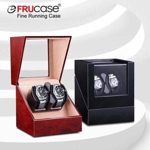 Titta på Boxes Cases Frucase Double Watch Winder för automatiska klockor Titta på låda USB -laddning 20 för batteri Alternativ 231128